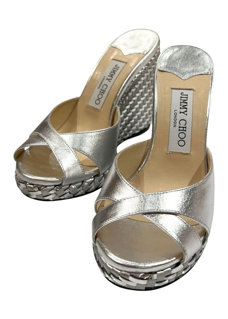 JIMMY CHOO ALMER WEDGE SANDALS 36
