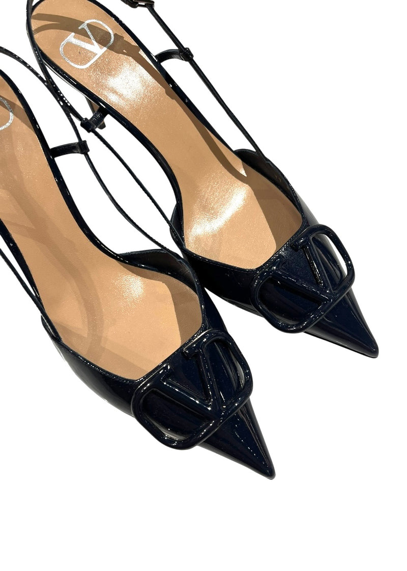 VALENTINI VLOGO PATENT SLINGBACK 40