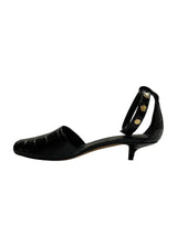 BURBERRY BLACK LEATHER OPEN TOE SANDALS 36.5