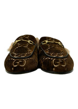 GUCCI PRINCETOWN GG VELVET SLIPPERS 37