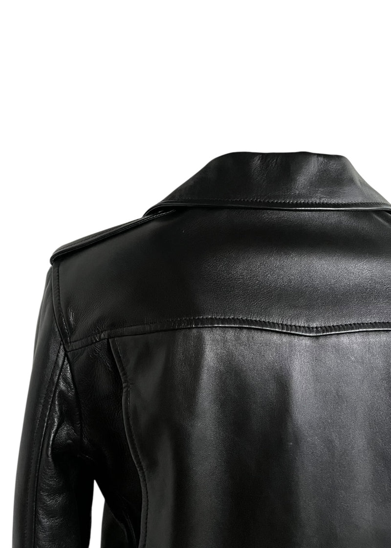 SAINT LAURENT BIKER LAMBSKIN JACKET 42