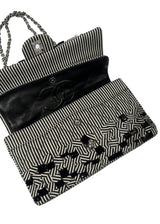 CHANEL MEDIUM SEQUIN STRIPED DOUBLE FLAP BAG