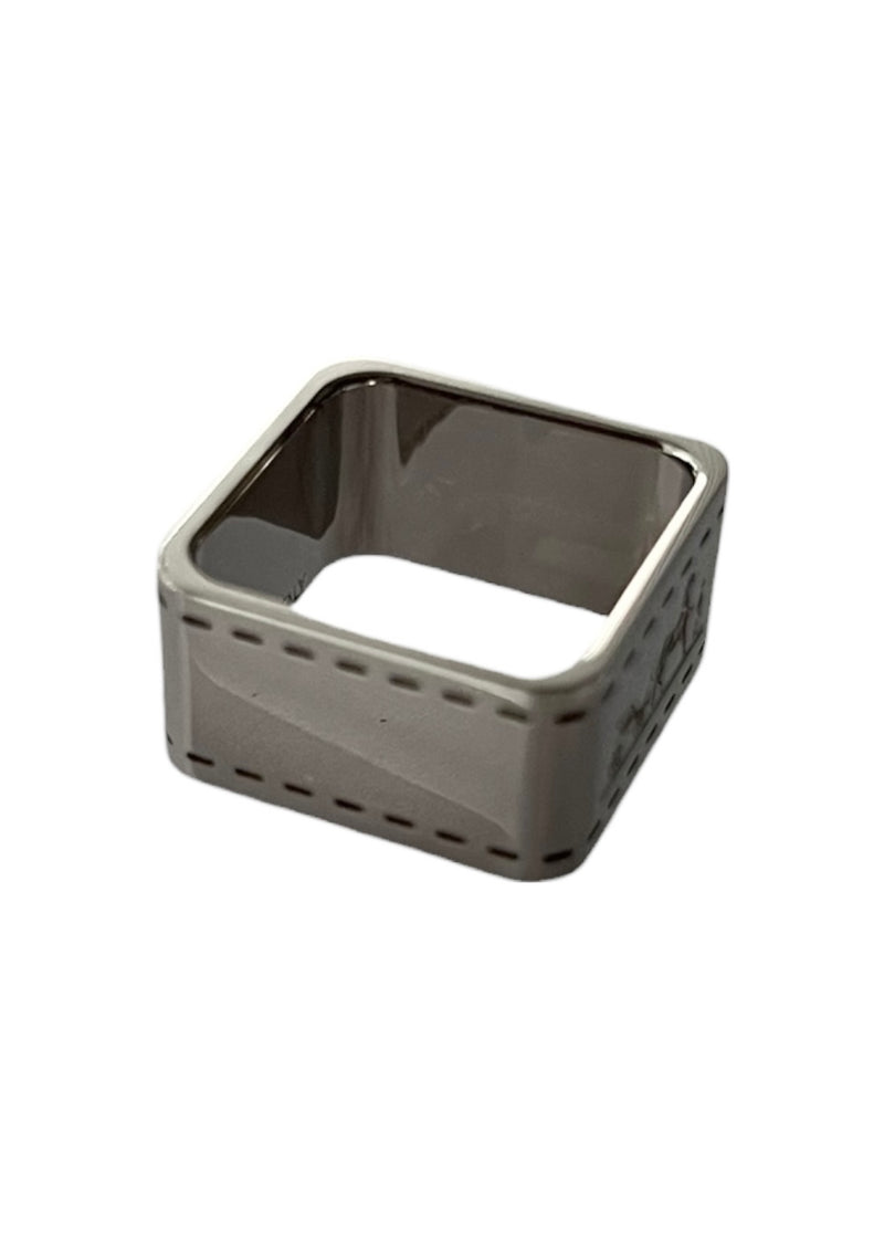 HERMES SILVER SCRAF RING