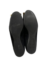 ROGER VIVIER BLACK SUEDE FLATS 37