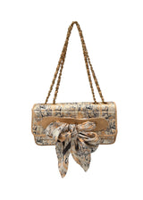 CHANEL COCO MADEMOISELLE SILK AND LAMBSKIN SCARF FLAP BAG