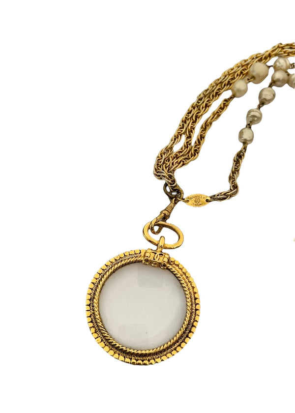 CHANEL MAGNIFYING GLASS VINTAGE NECKLACE