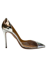 AQUAZZURA METALLIC PUMPS 38