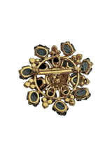CHRISTIAN DIOR JEWELLED FLOWER BROOCH