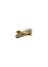 CARTIER TRINITY SMALL HALF-PAVED RING 49