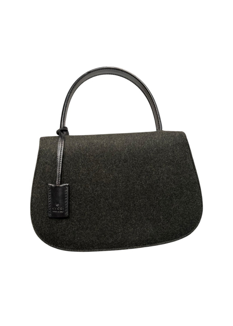 GUCCI CLASSIC TOP HANDLE WOOL BAG