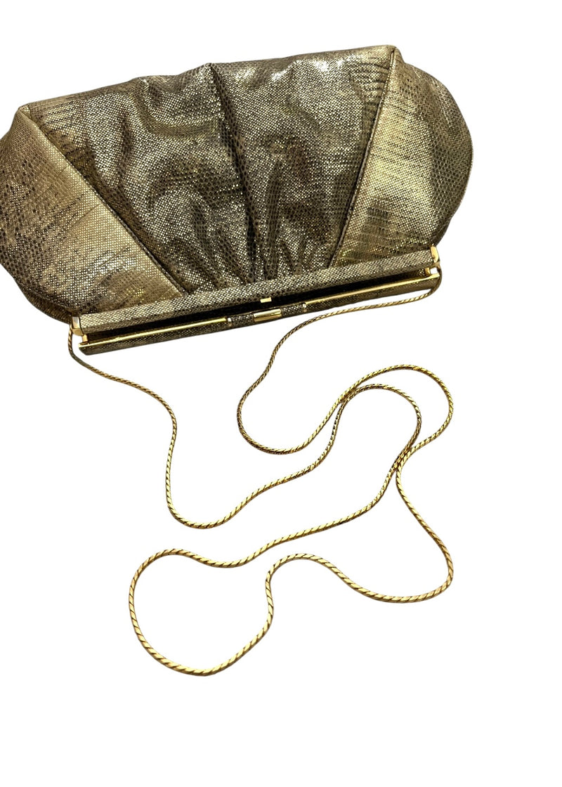 JUDITH LEIBER LIZARD EVENING BAG