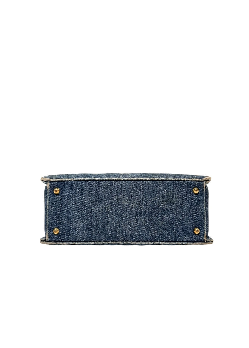 CHANEL DENIM TOP HANDLE BAG