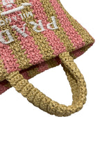 PRADA RAFFIA 2 TONE TOTE BAG