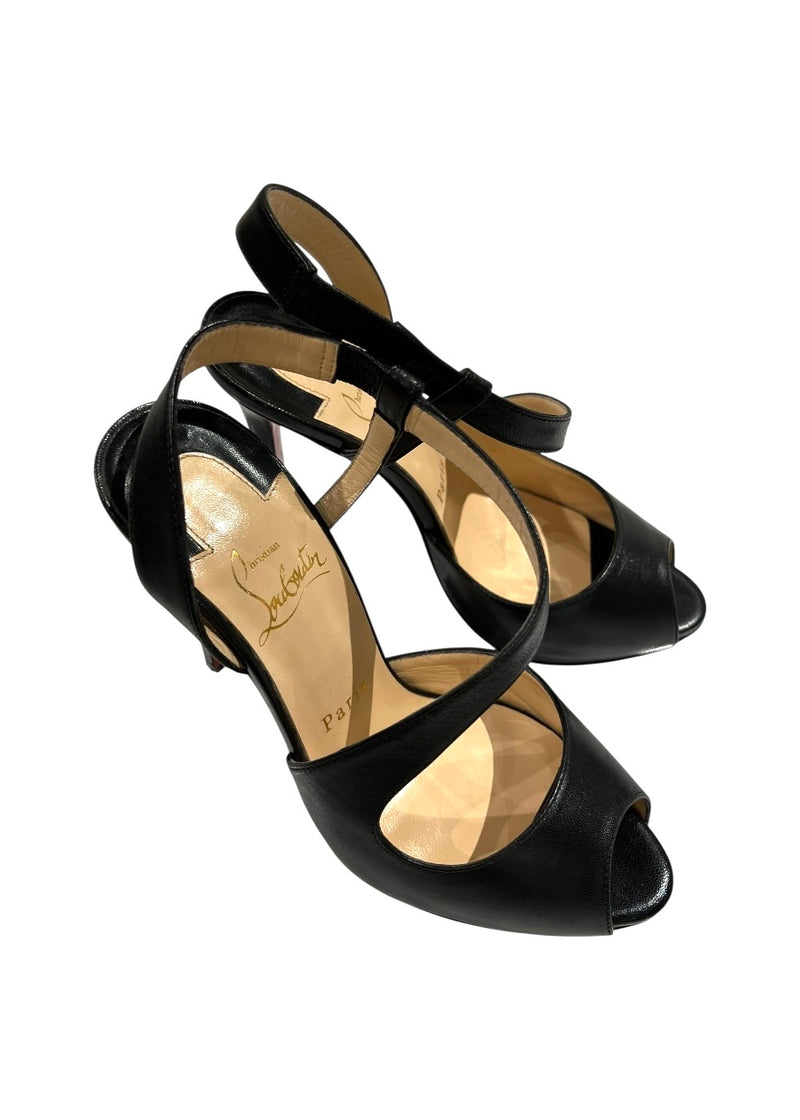 CHRISTIAN LOUBOUTIN VIVEKA LEATHER HEELS 36.5
