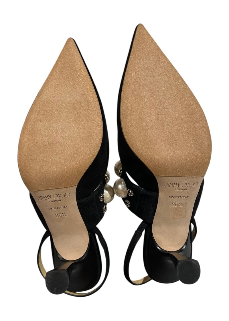 JIMMY CHOO SUEDE SLING BACK 36.5
