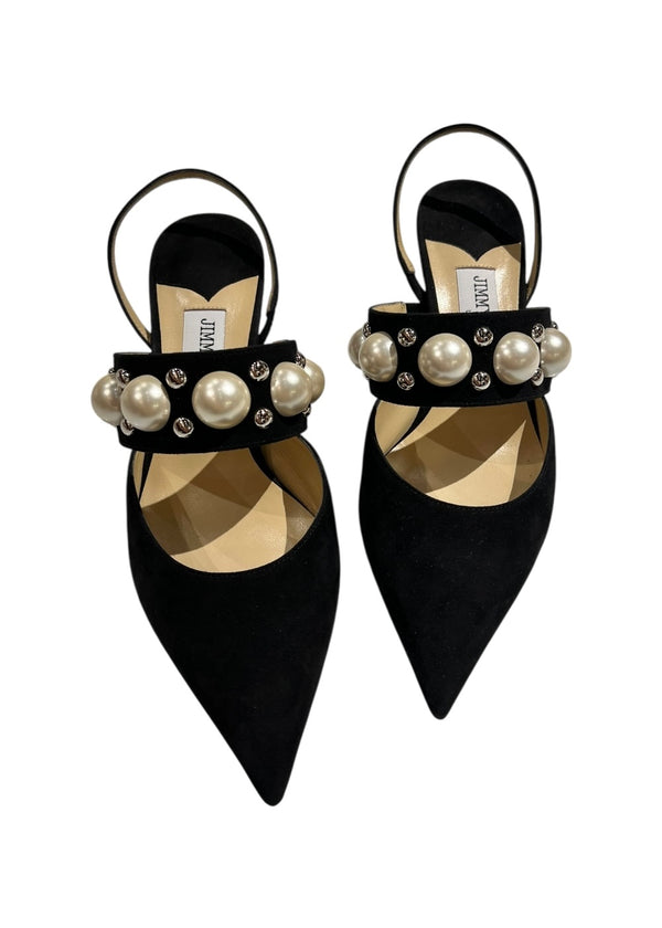 JIMMY CHOO SUEDE SLING BACK 36.5