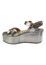 PRADA METALLIC PLATFORM SANDALS 36