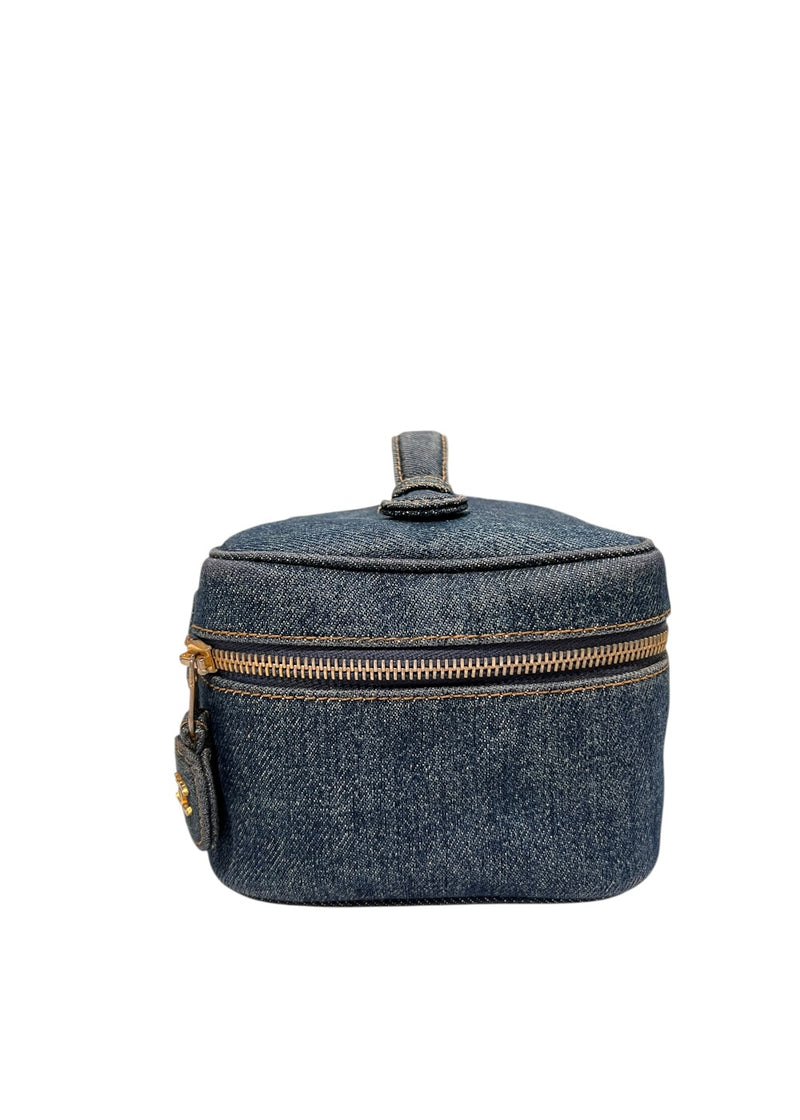 CHANEL VINTAGE DENIM VANITY BAG