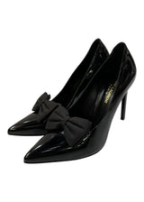 SAINT LAURENT PATENT LEATHER BOW PUMP 39