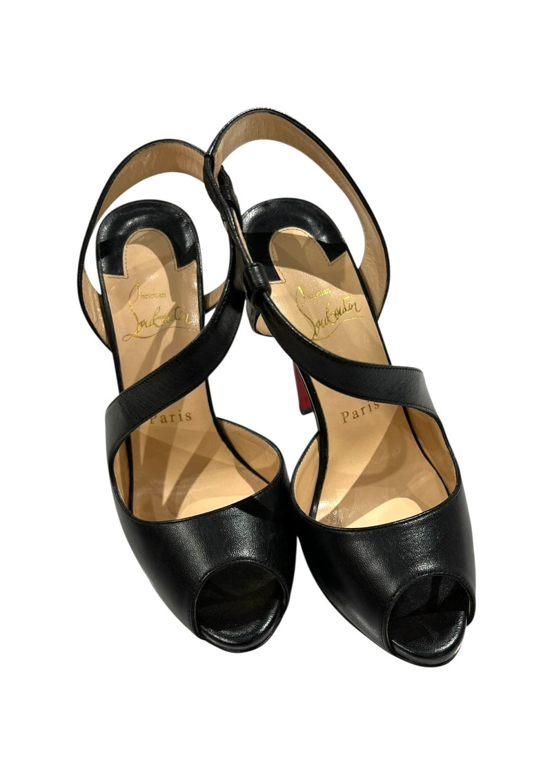 CHRISTIAN LOUBOUTIN VIVEKA LEATHER HEELS 36.5