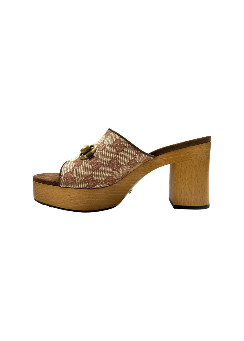 GUCCI GG CANVAS SANDALS 36