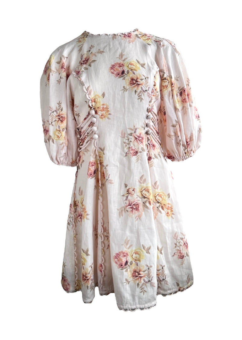 ZIMMERMAN ROSA LACE MINI DRESS 0