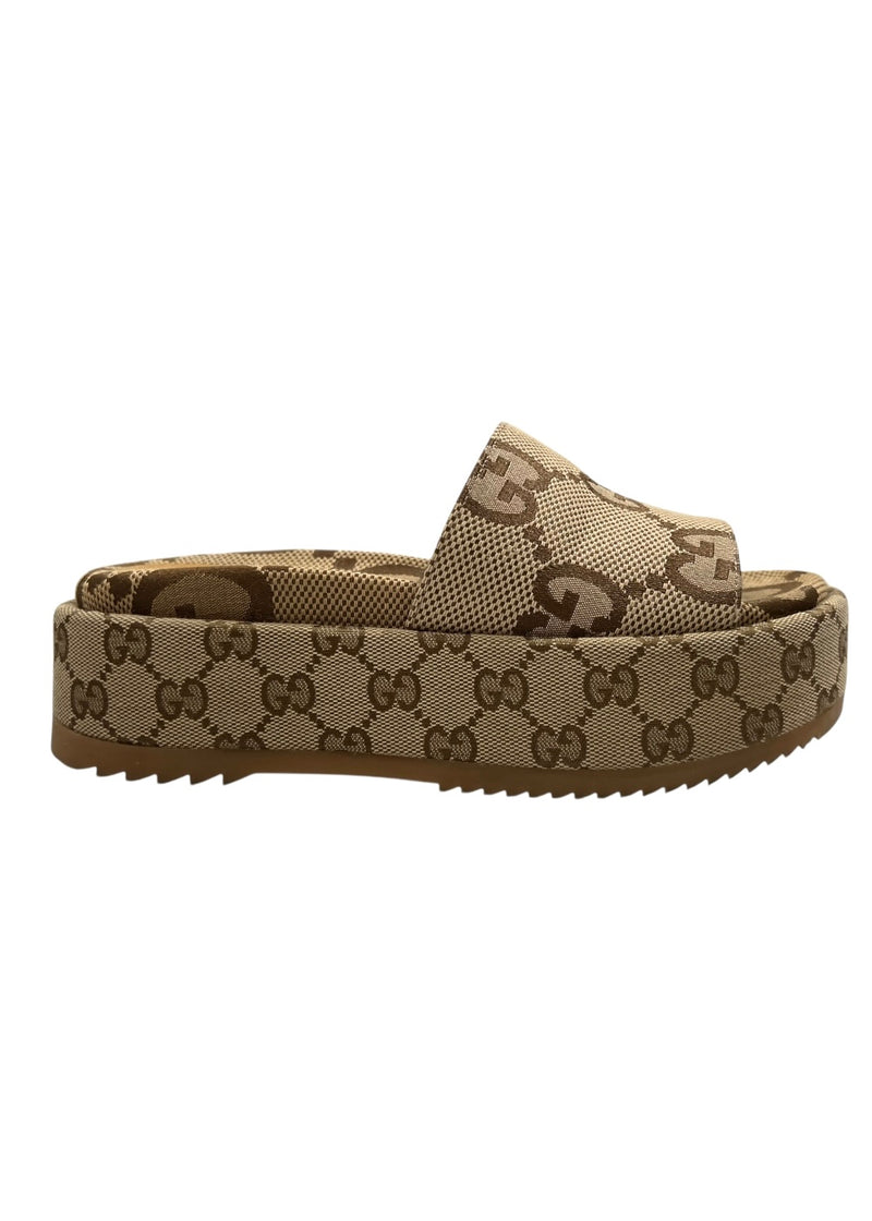 GUCCI WOMEN'S PLATFORM SLIDE SANDALS 36