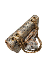 CHANEL COCO MADEMOISELLE SILK AND LAMBSKIN SCARF FLAP BAG
