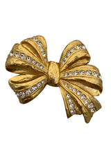 VINTAGE GOLD TONE BOW BROOCH