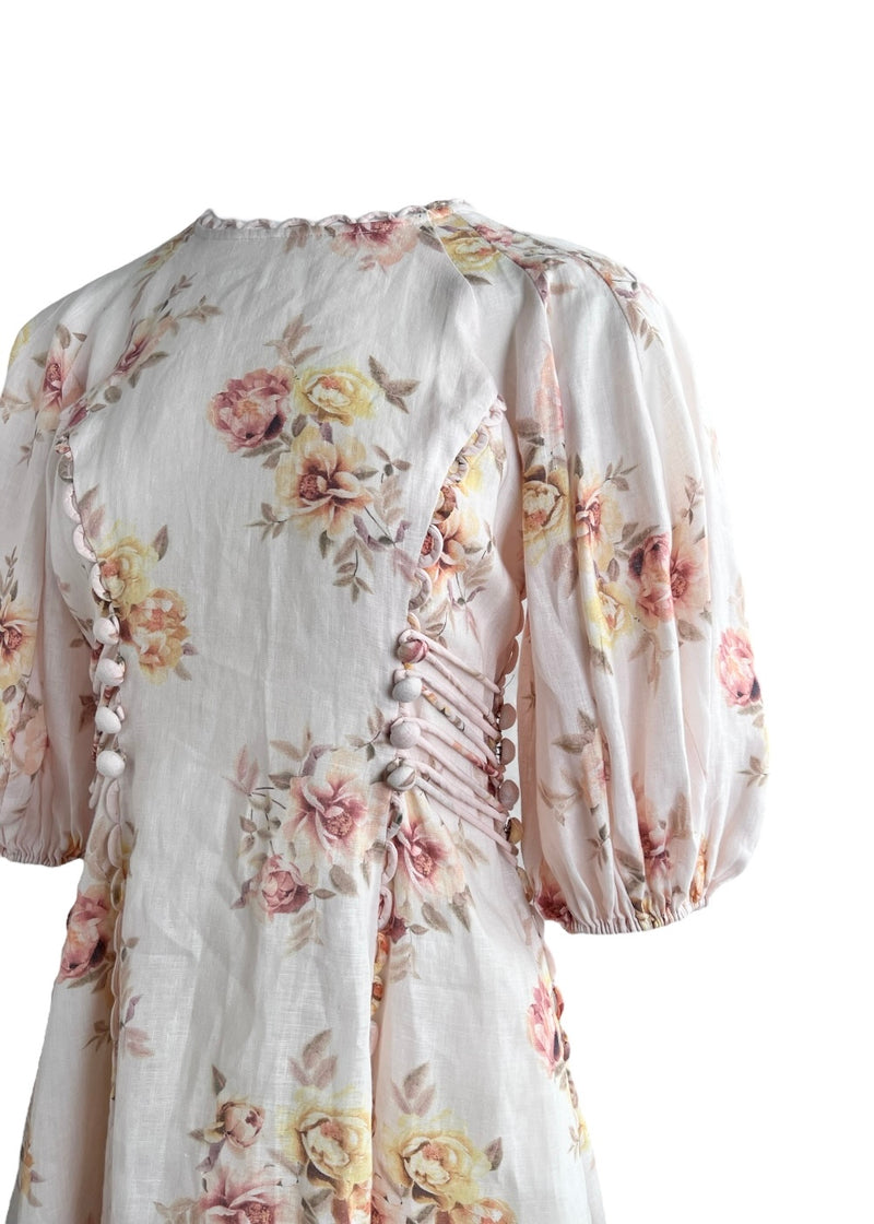 ZIMMERMAN ROSA LACE MINI DRESS 0