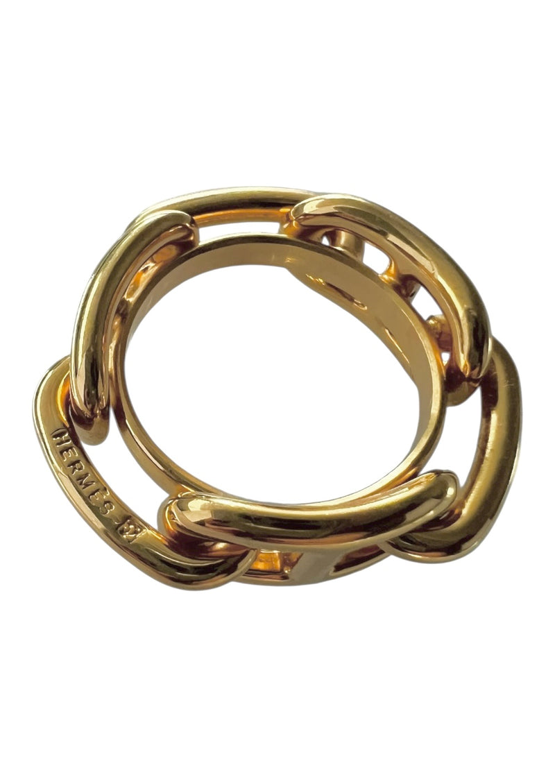 HERMES GOLD SCARF RING