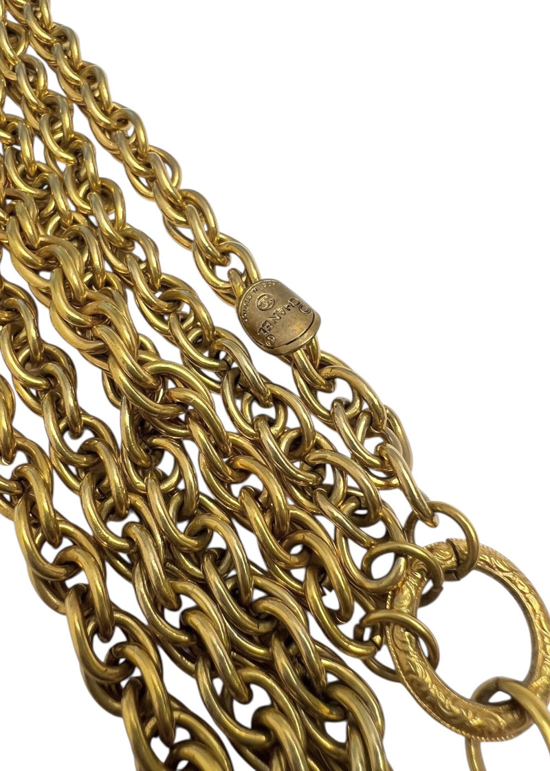 VINTAGE CHANEL NECKLACE WITH 3PENDANTS