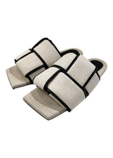 BOTTEGA VENETA PATCH SLIDE FLATS 37.5