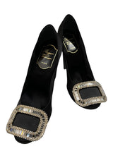 ROGER VIVIER LIMELIGHT BUCKLE SATIN PUMP 34.5