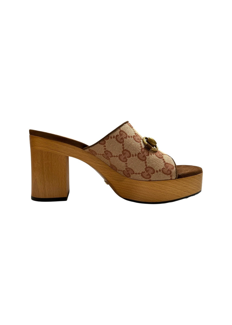 GUCCI GG CANVAS SANDALS 36
