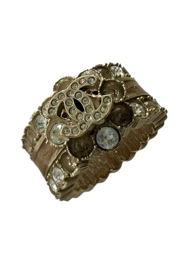 CHANEL CC RHINESTONE RING