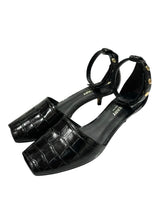 BURBERRY BLACK LEATHER OPEN TOE SANDALS 36.5