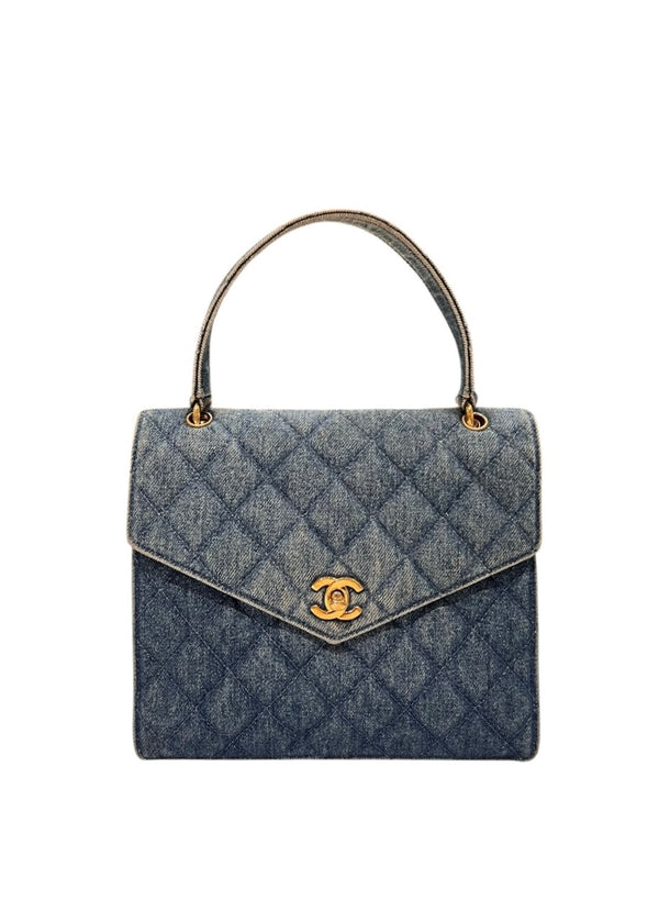 CHANEL DENIM TOP HANDLE BAG