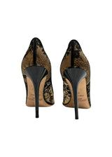 JIMMY CHOO BLACK LACE HEELS 36