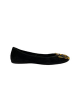 ROGER VIVIER BLACK SUEDE FLATS 37