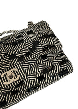 CHANEL MEDIUM SEQUIN STRIPED DOUBLE FLAP BAG