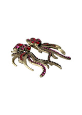 OSCAR DE LA RENTA CRYSTAL FEATHER DROP EARRINGS