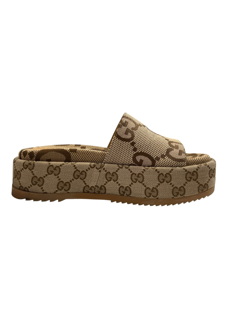 GUCCI WOMEN'S PLATFORM SLIDE SANDALS 36