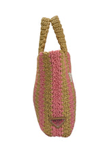 PRADA RAFFIA 2 TONE TOTE BAG