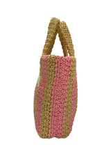 PRADA RAFFIA 2 TONE TOTE BAG
