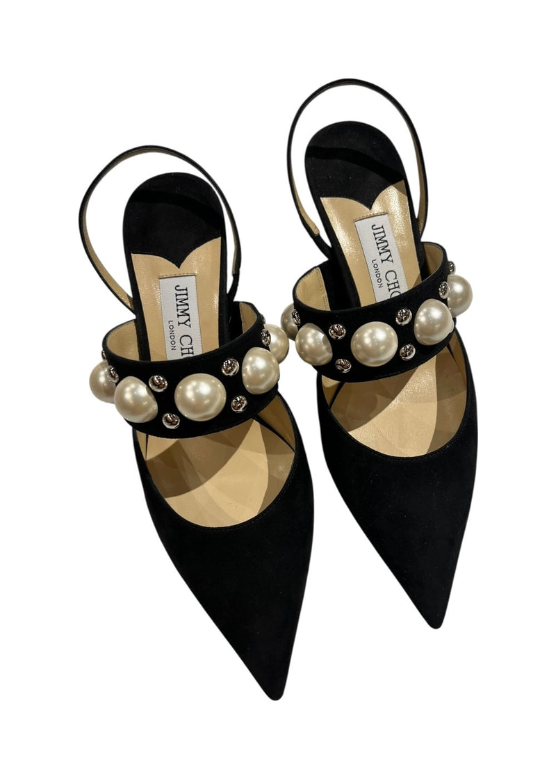 JIMMY CHOO SUEDE SLING BACK 36.5