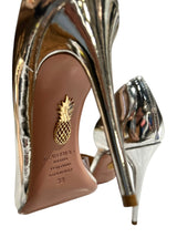 AQUAZZURA METALLIC PUMPS 38