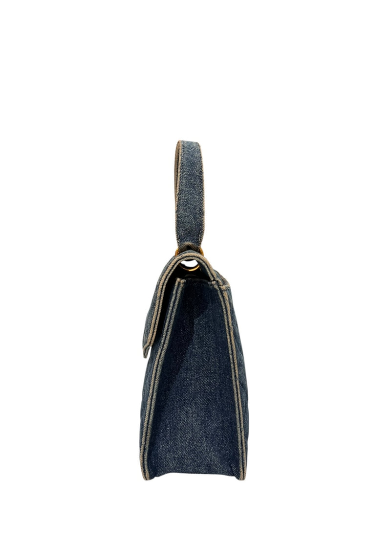CHANEL DENIM TOP HANDLE BAG