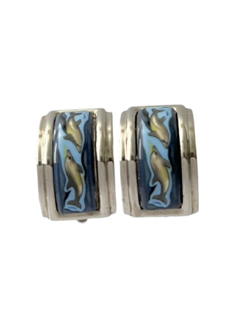 HERMES DOLPHIN EARRINGS