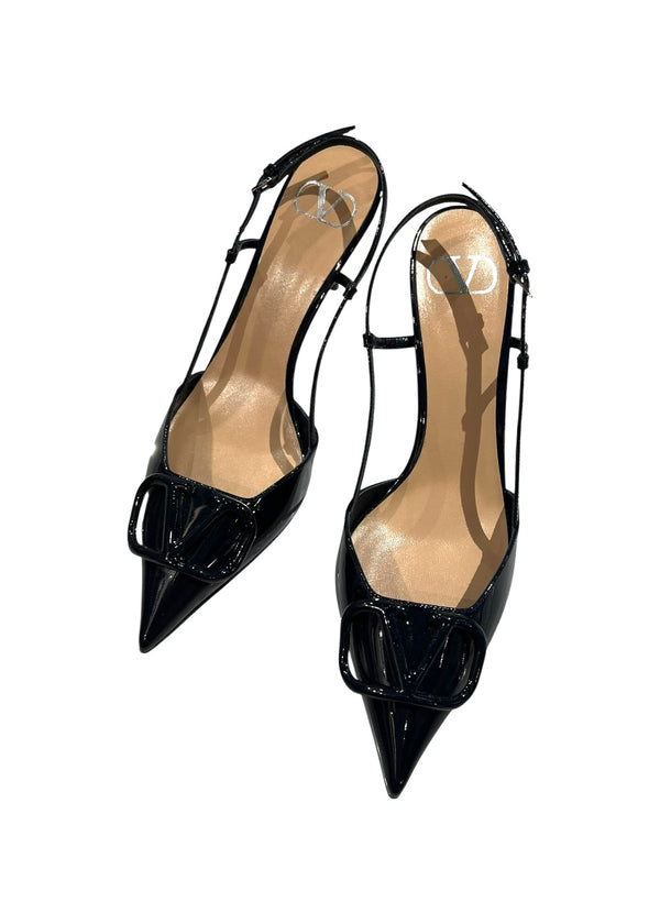 VALENTINI VLOGO PATENT SLINGBACK 40